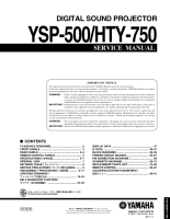 Yamaha YSP-500 - Service Manual